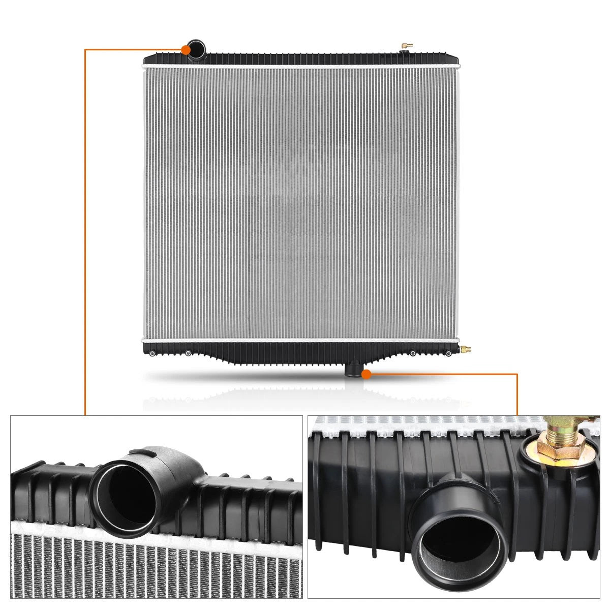2X Aluminum Core 2-Row Radiator for International ProStar/8600 8500 TranStar (2010–2015)