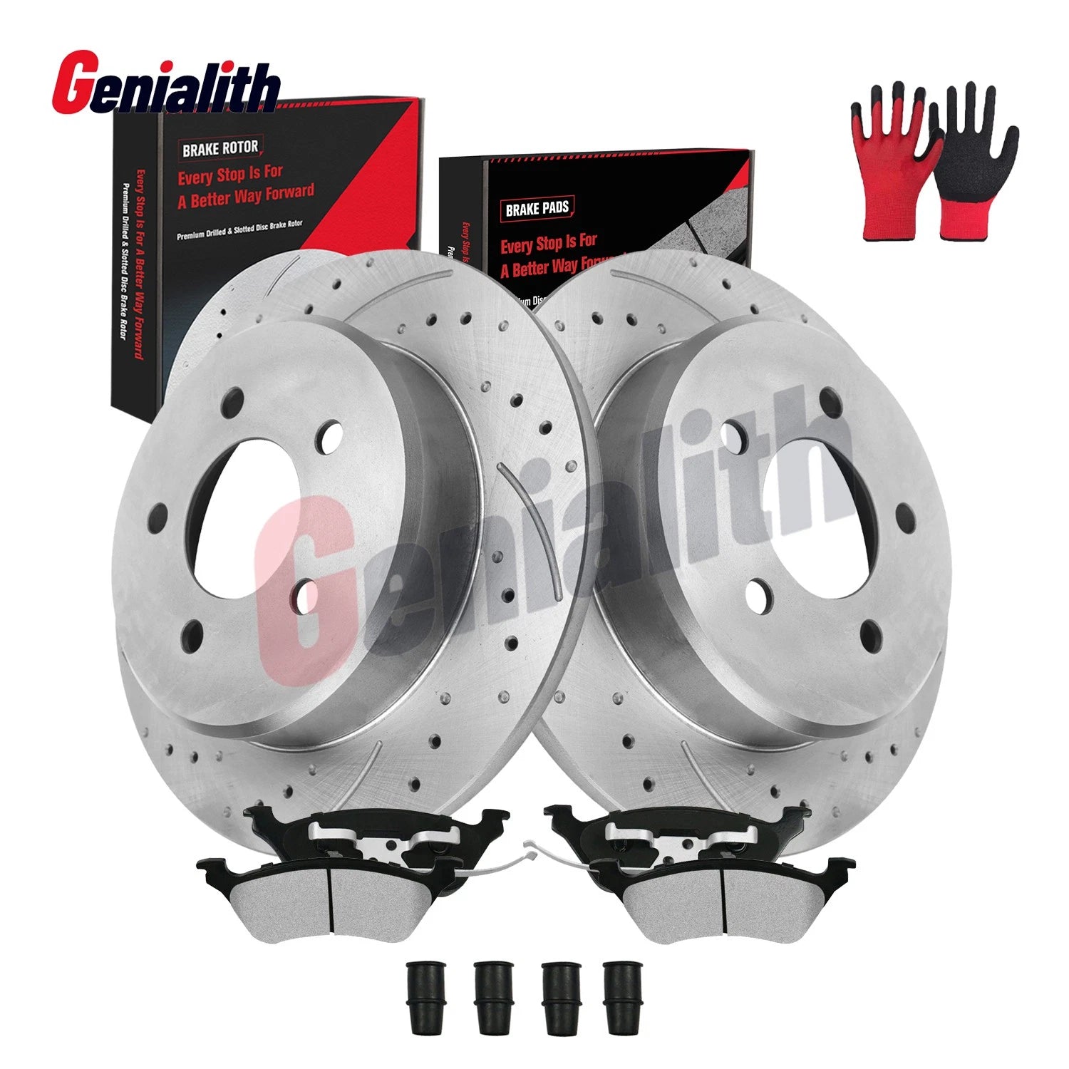Rear Disc Brake Rotors & Ceramic Pads for Dodge Grand Caravan (2001–2007)