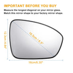 Right Side Mirror Glass with Backing Plate for Nissan Sentra (2020–2021)
