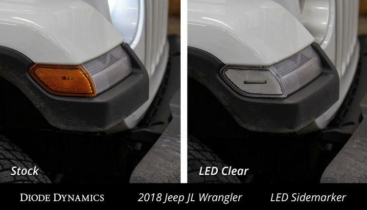 LED Clear Turn Signals Replacement for Jeep Wrangler 2018–2021 Gladiator 2020–2021