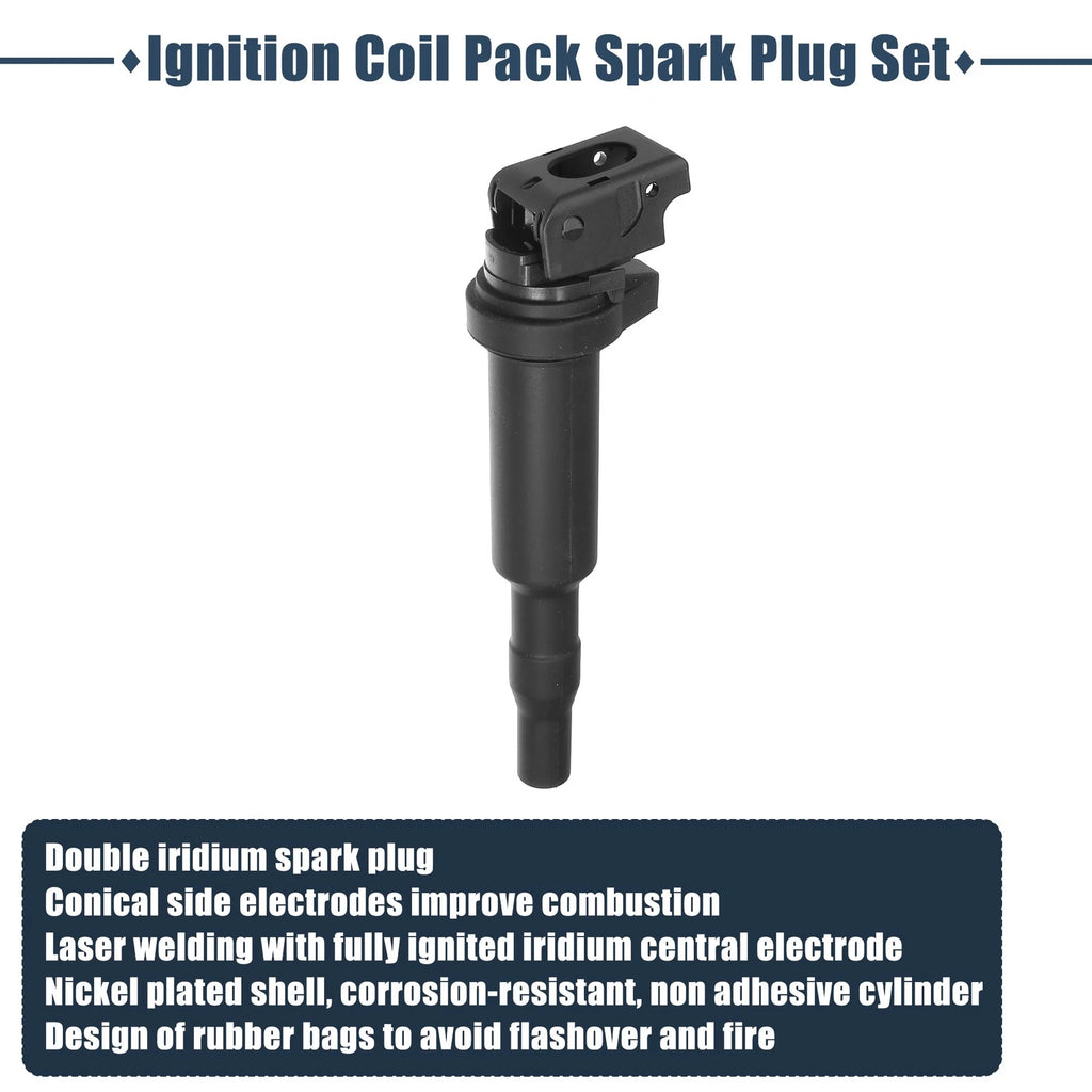 Ignition Coils & Spark Plugs Set for BMW 3.0L (No Year Specified) 703820029984