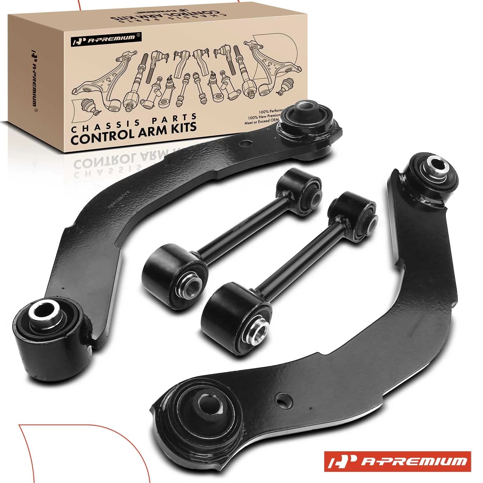 Set of 4 Front Lower & Upper Control Arms for Jeep Compass Patriot (2007–2015)