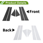 6 Pcs Pillar Window Trim for Chevy Equinox (2005–2009) Carbon Fiber Black