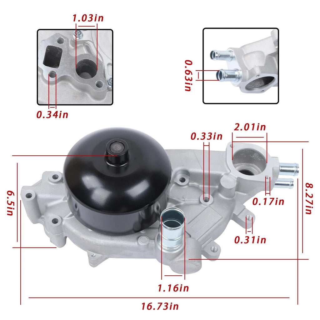 Water Pump for Chevy Corvette Camaro Pontiac GTO Firebird V8 5.7L/6.0L AW5081