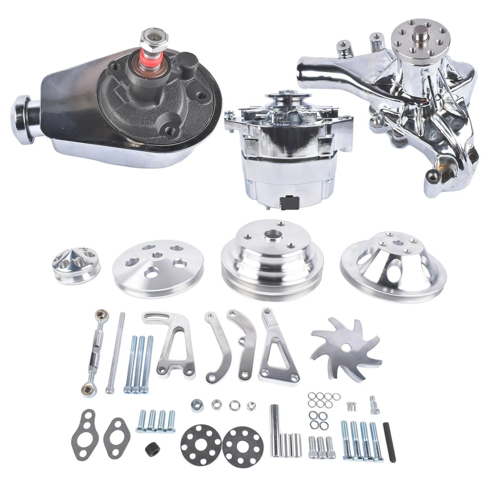 Pulley Kit for Chevy SBC 283 327 350 (1960–1986)