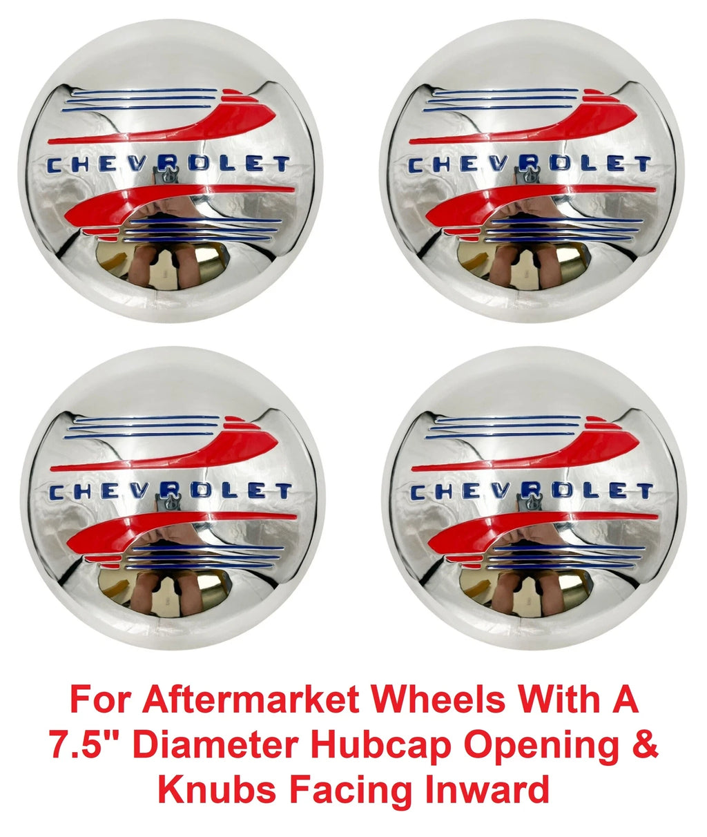Hubcaps Replacement Front Set for 1941-1948 Chevy Car Truck (7.5in)