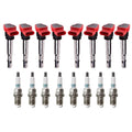 Set of 8 Ignition Coils & Denso Iridium Spark Plugs for VW Audi 4.2L V8