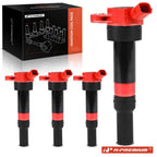 Set of 4 Red Ignition Coils for Hyundai Elantra (2010–2016) Tucson Kia Forte Soul