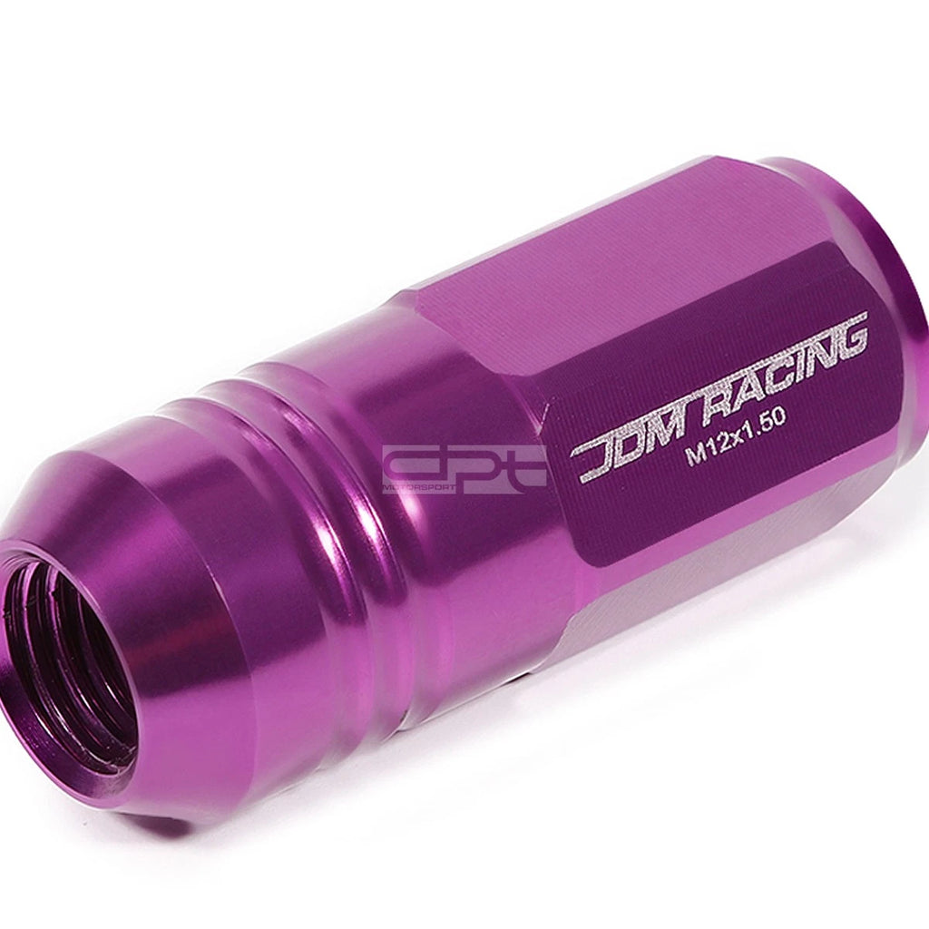 20 PCS Close End M12x1.5 50mm Tall Purple Aluminum Lug Nuts for JDM Vehicles