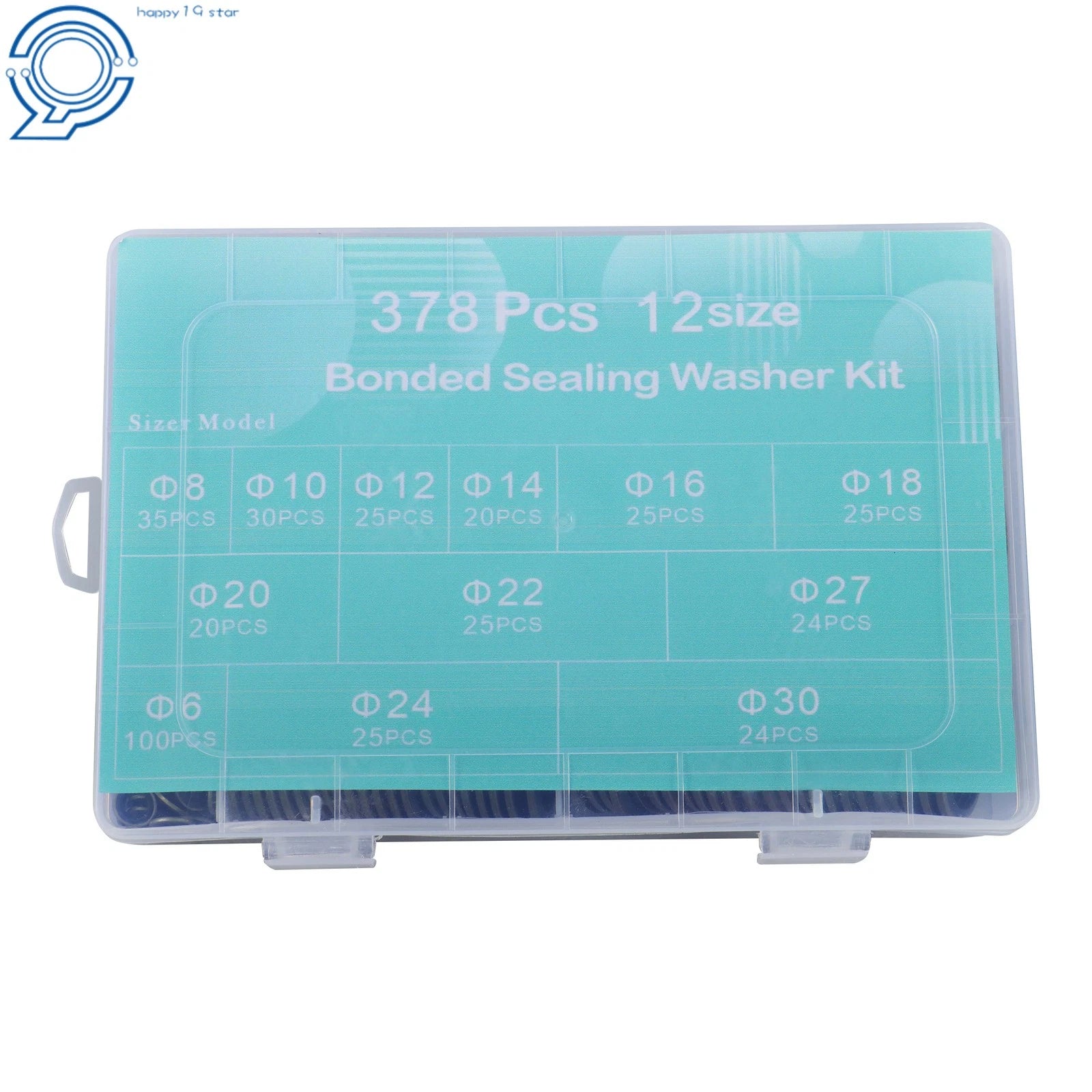 378 Piece Sealing Washer Kit for Multiple Makes and Models (M6-M30)