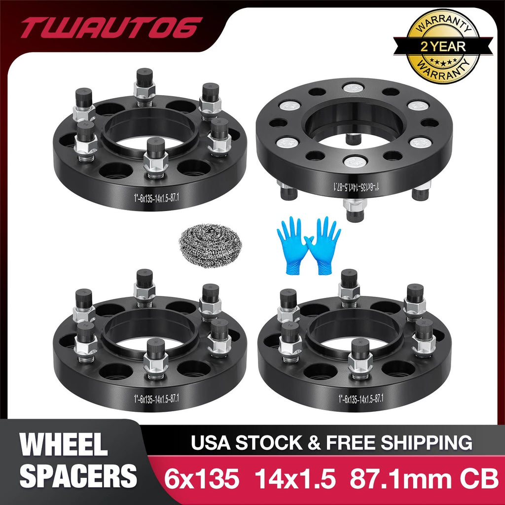 4PCS 1" Hubcentric Wheel Spacers for Ford F-150 (2015–2024)
