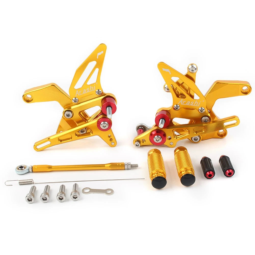 2X Rear Footpegs for Kawasaki Z900 (2021–2023) Gold Aluminum