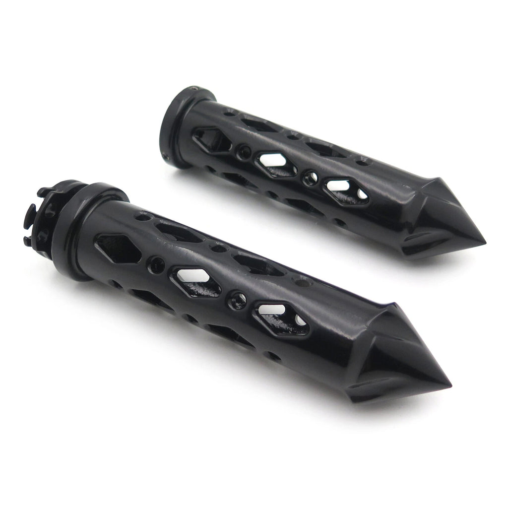 CNC Black Spike Hand Grip for Suzuki GSXR 600 750 1000 Hayabusa (2001–2023)