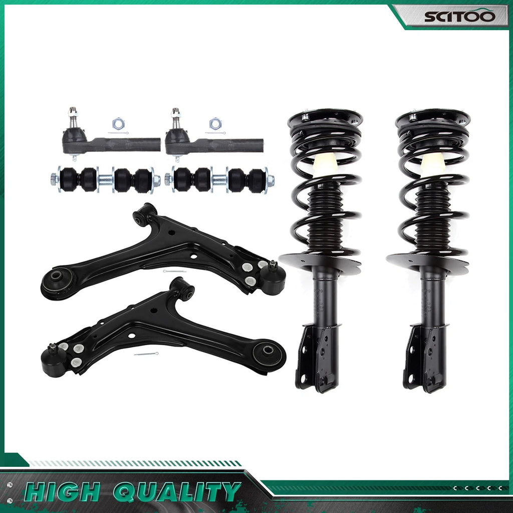 Front Struts Control Arms Sway Bar Links for Chevrolet Cavalier Pontiac Sunfire (1995–2005)