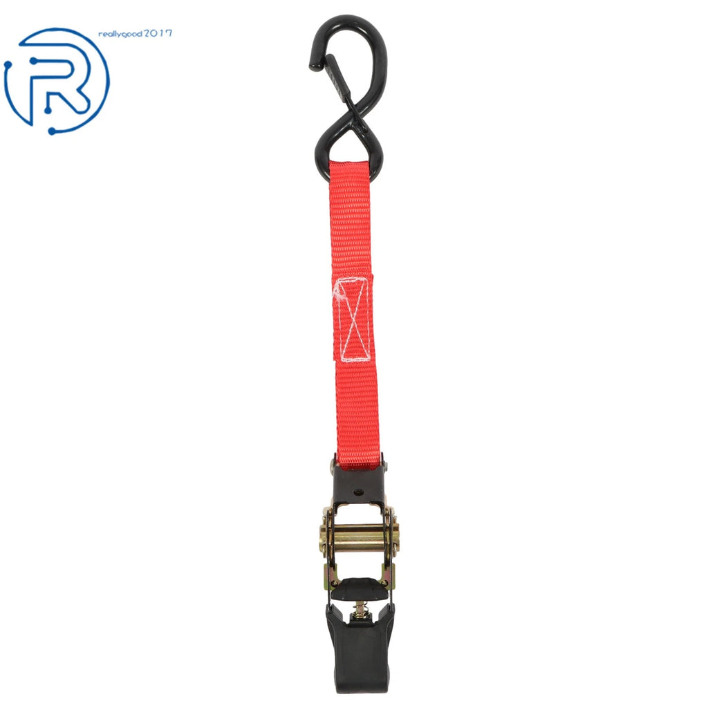 Set of 4 Heavy Duty 1" × 15' Ratchet Straps for Secure Tie Downs