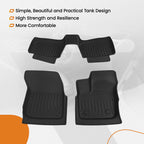 Set of 4 All Weather Black Floor Mats for Ford Fusion Lincoln MKZ (2017–2020)