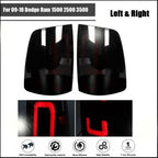 Set of 2 Black Tail Lights for Dodge Ram 1500 2009–2018, Ram 2500/3500 2010–2018