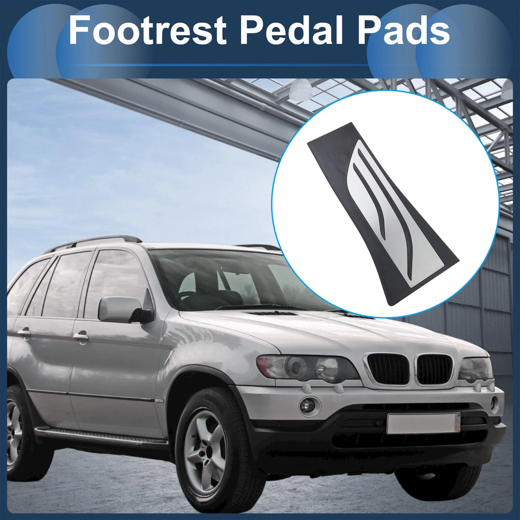1 Pc Footrest Pedal Cover for BMW X5 (2008–2019) Silver Tone