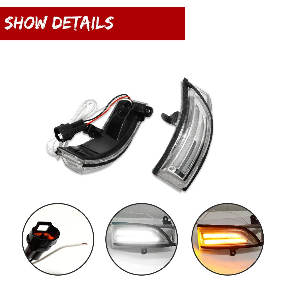 Clear Sequential LED Mirror Signal Lights for Subaru Impreza WRX STi (2012–2021)
