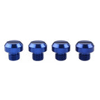 Set of 4 M10 Motorcycle Mirror Hole Blanking Plugs Screws Caps - Blue