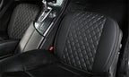 Black PU Leather Front Seat Bottom Cover Pad for Universal Cars
