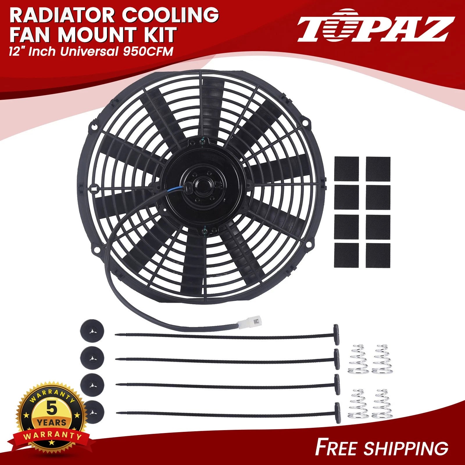 12" Electric Radiator Cooling Fan Mount Kit Universal