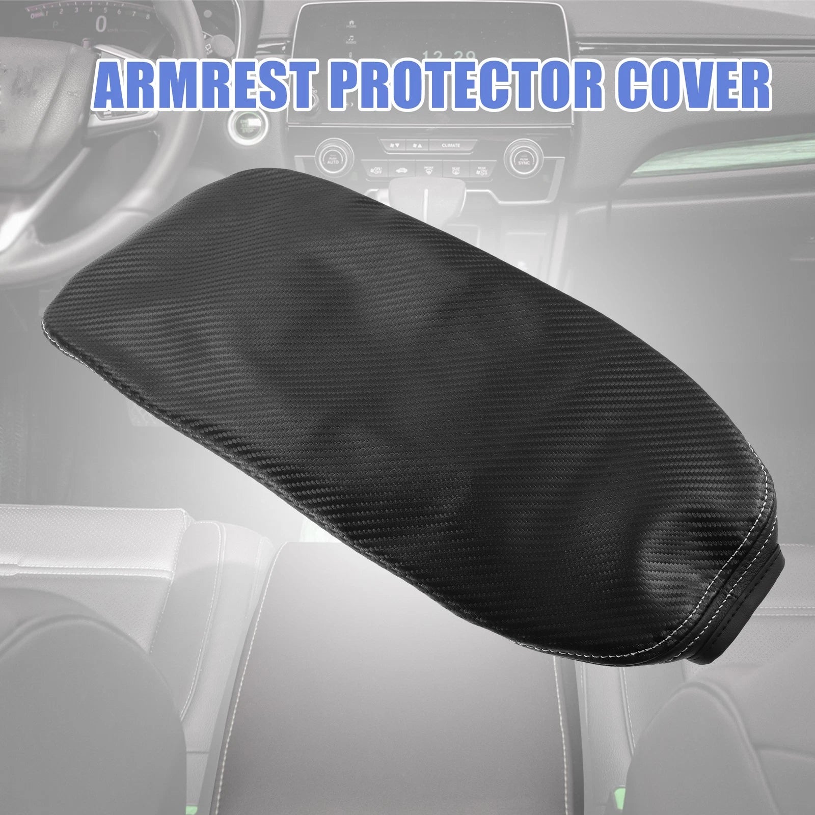 Center Console Armrest Cover for Toyota RAV4 (2019–2023) Carbon Fiber
