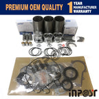 Overhaul Rebuild Kit for Yanmar John Deere XUV85 UTV Gator 855D (3TNV70, 3TNV70-B)