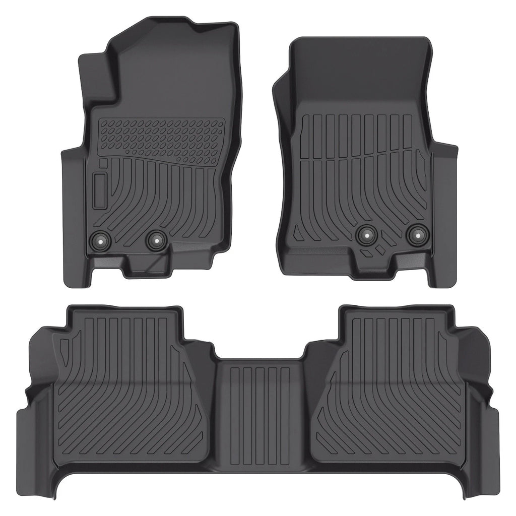 Set of 3 All Weather Floor Mats for Nissan Frontier Crew Cab (2022–2025)