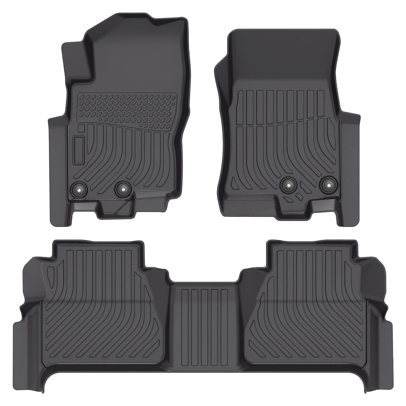 Set of 3 All Weather Floor Mats for Nissan Frontier Crew Cab (2022–2025)