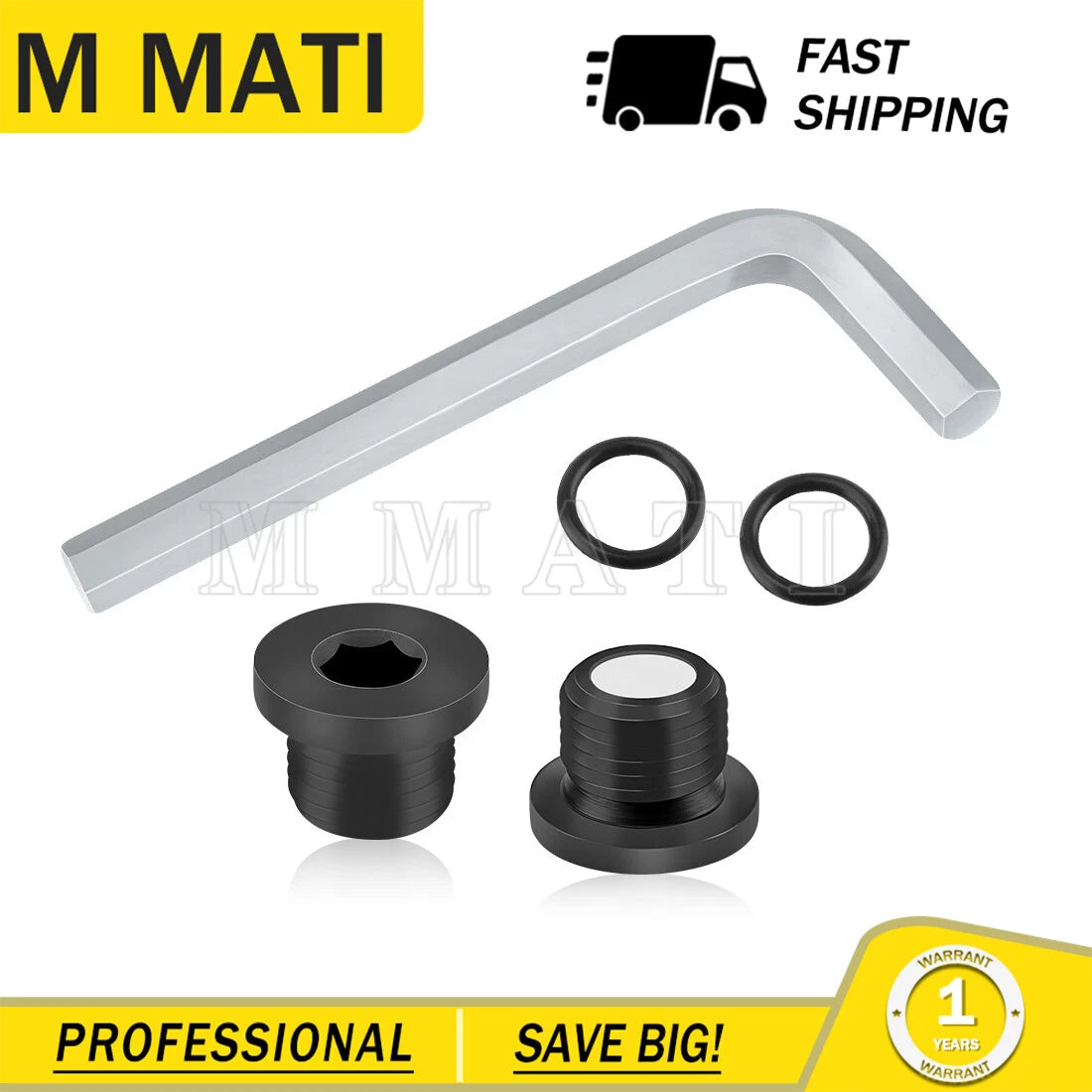 Front Differential Fill & Drain Plug Kit for Polaris General 1000 (2016–2024)