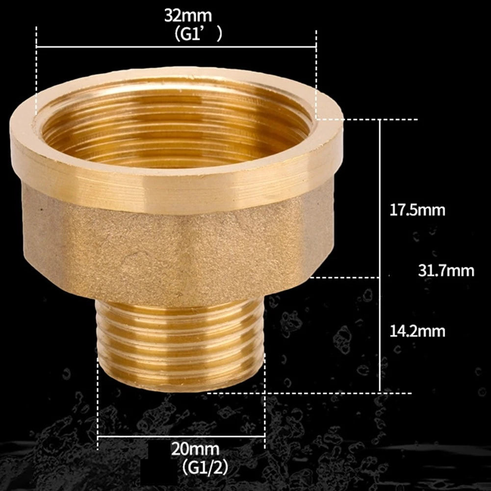 Brass Pipe Reducer 1" to 1/2" for Converting Larger Lines to Smaller Outlets