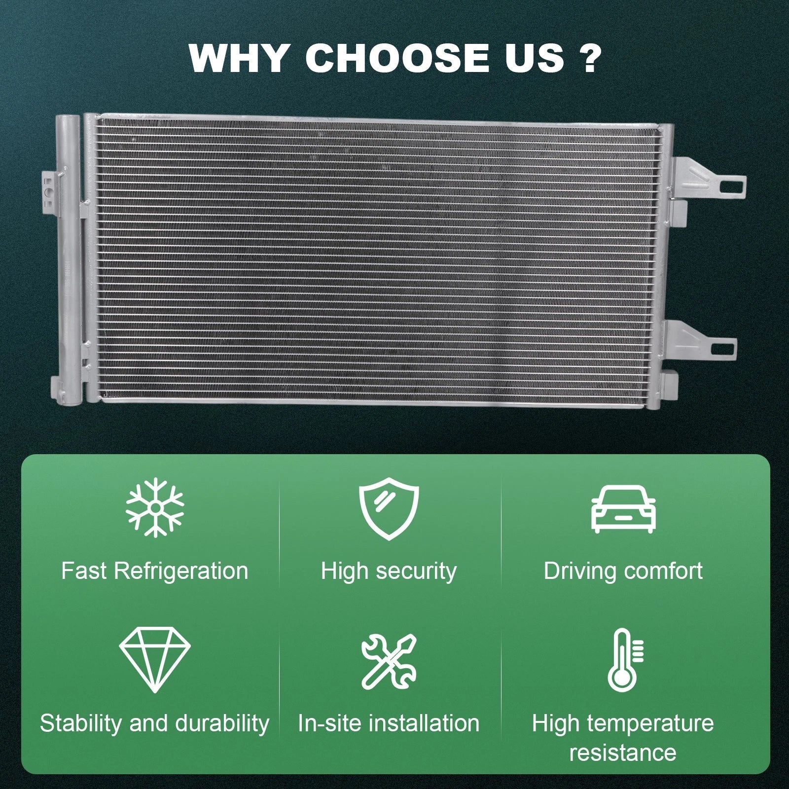 AC Condenser for Ram ProMaster 1500 2500 3500 (2014–2018)
