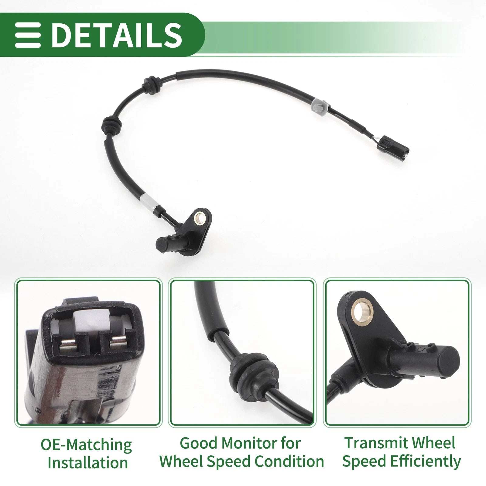 ABS Wheel Speed Sensor No. 599103T000 for Kia K900 (2015–2017) Rear Left