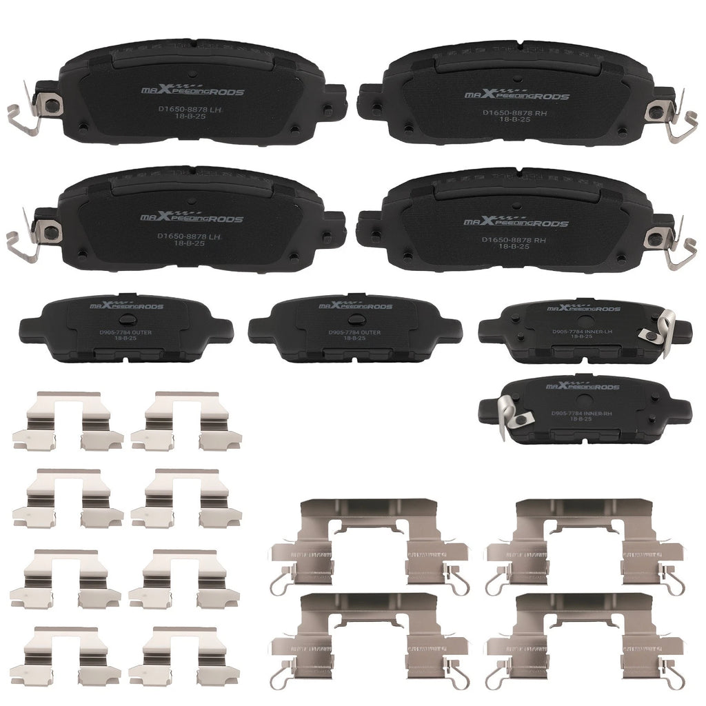 Front & Rear Ceramic Brake Pads Kit for Nissan Leaf (2014–2017) P-1650 P-905 D1650
