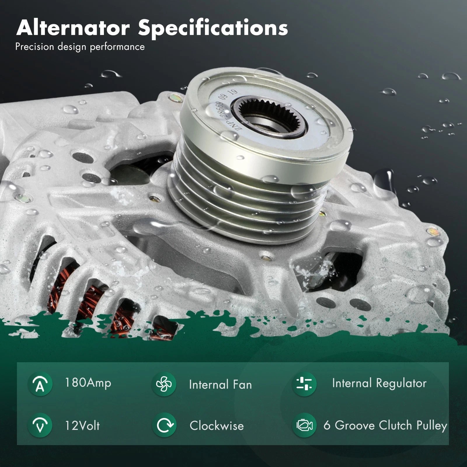 Alternator for BMW 128i 323i 328i 328xi 330i 330xi 528i 528xi X3 X5 (2008–2013)