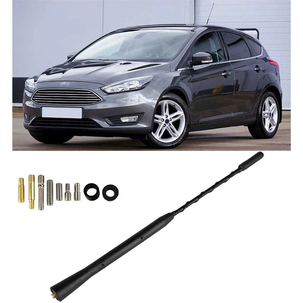 9" Car Roof Mast Antenna for Universal Vehicles (AM/FM) - Black