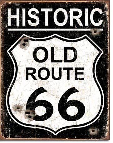 Route 66 Antique Replica Tin Metal Sign US 1938