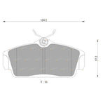 Front Disc Brake Pad Set for Nissan Pulsar N16 (2000-2005)