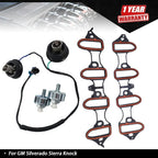 Set of 5 Knock Sensor Harness Intake Manifold Gasket Kit for GM Silverado Sierra
