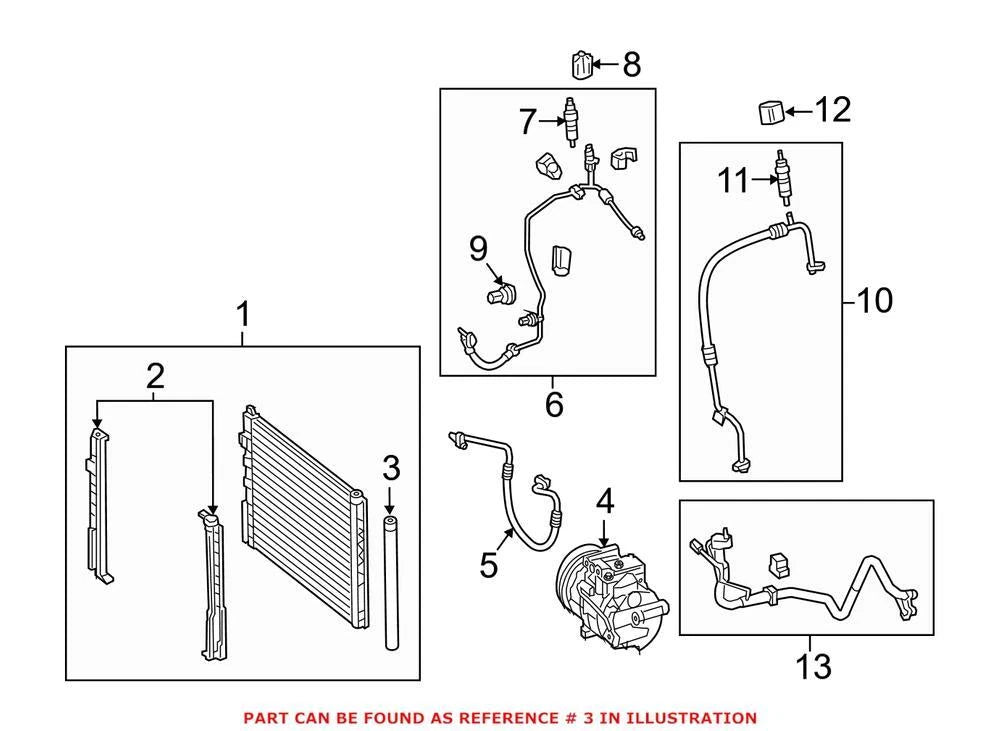 A/C Receiver Drier for Mercedes (0998350000)