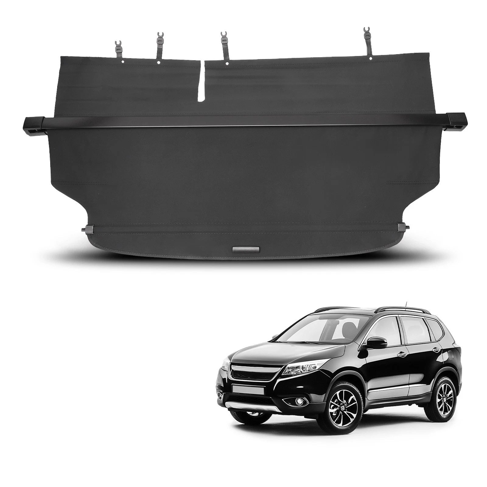 Cargo Cover for Honda CR-V (2007-2012) Retractable Black Canvas