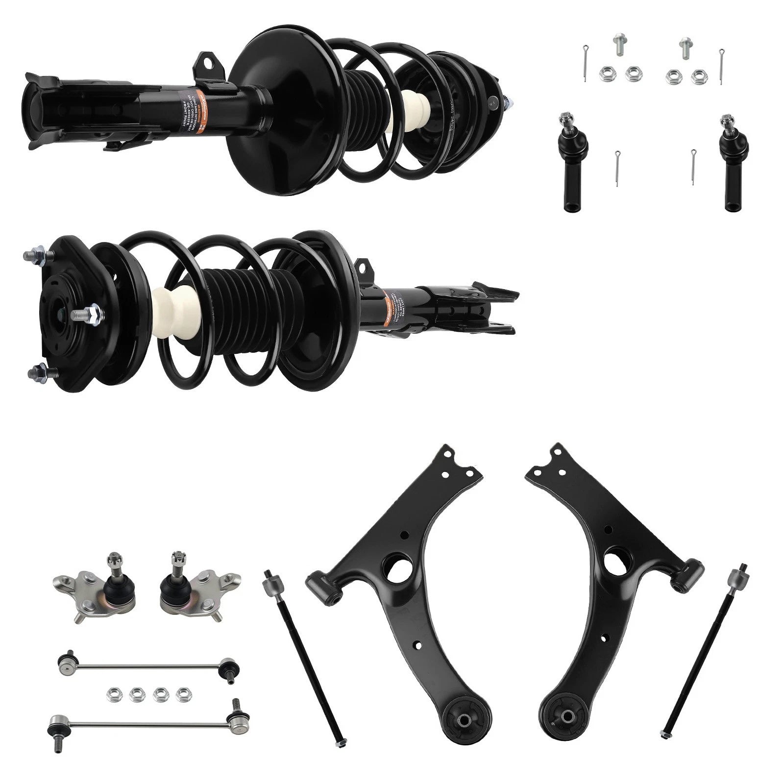 Front Struts w/ Springs Sway Bars Suspension Kit for Toyota Corolla (2009–2013)