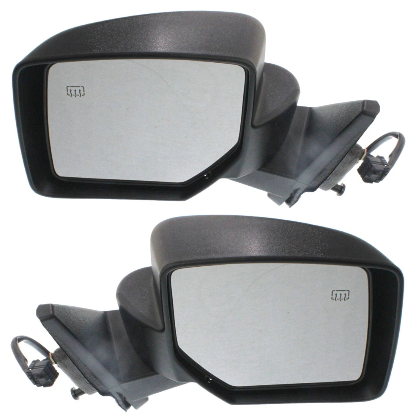 Set of 2 Heated Power Mirrors for Jeep Patriot (2007–2017) Textured Black