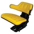 Universal Fit ST45 Yellow Vinyl Tractor Seat for John Deere & Hesston