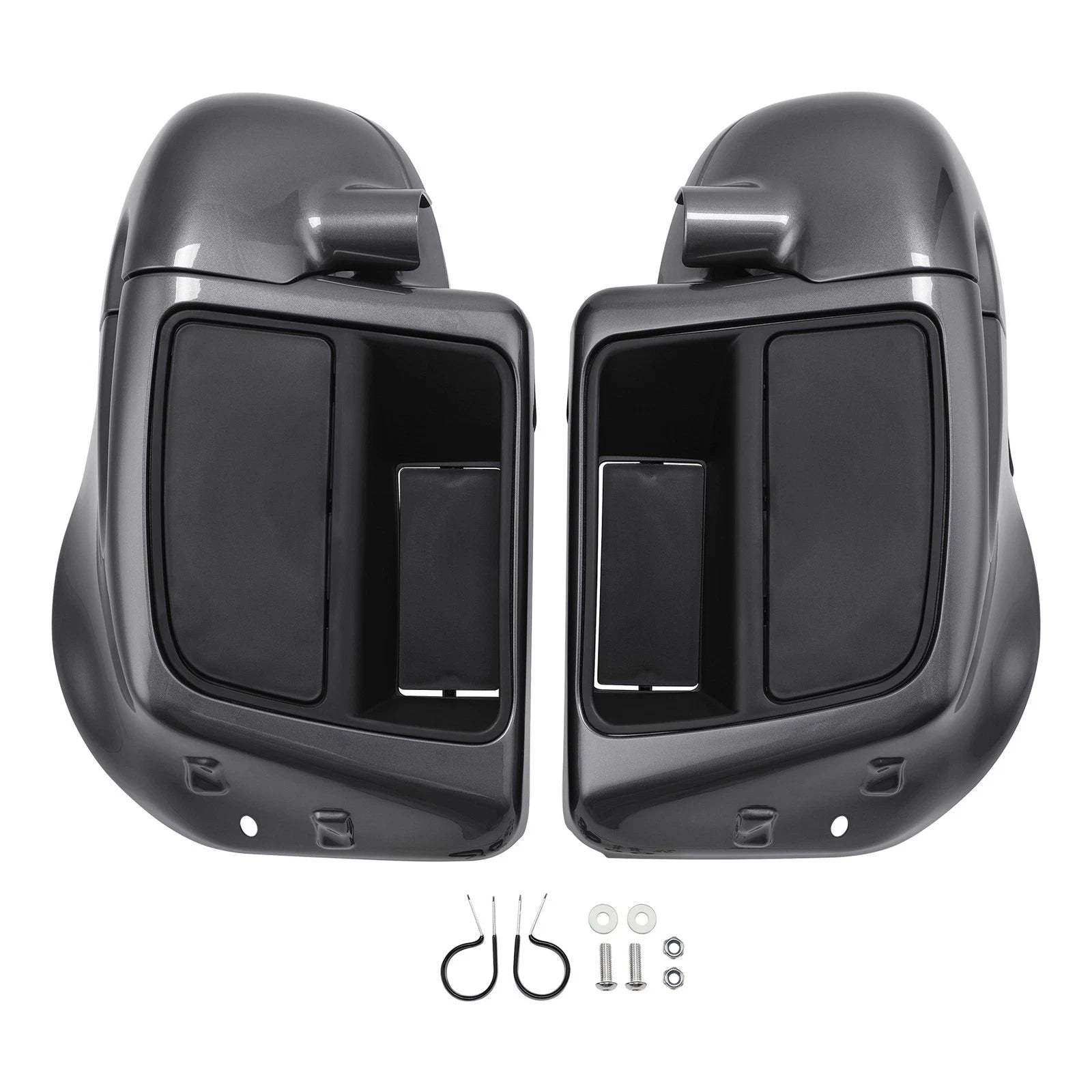 Lower Vented Fairings for Harley Electra Glide (2014–2023) Gauntlet Gray Metallic