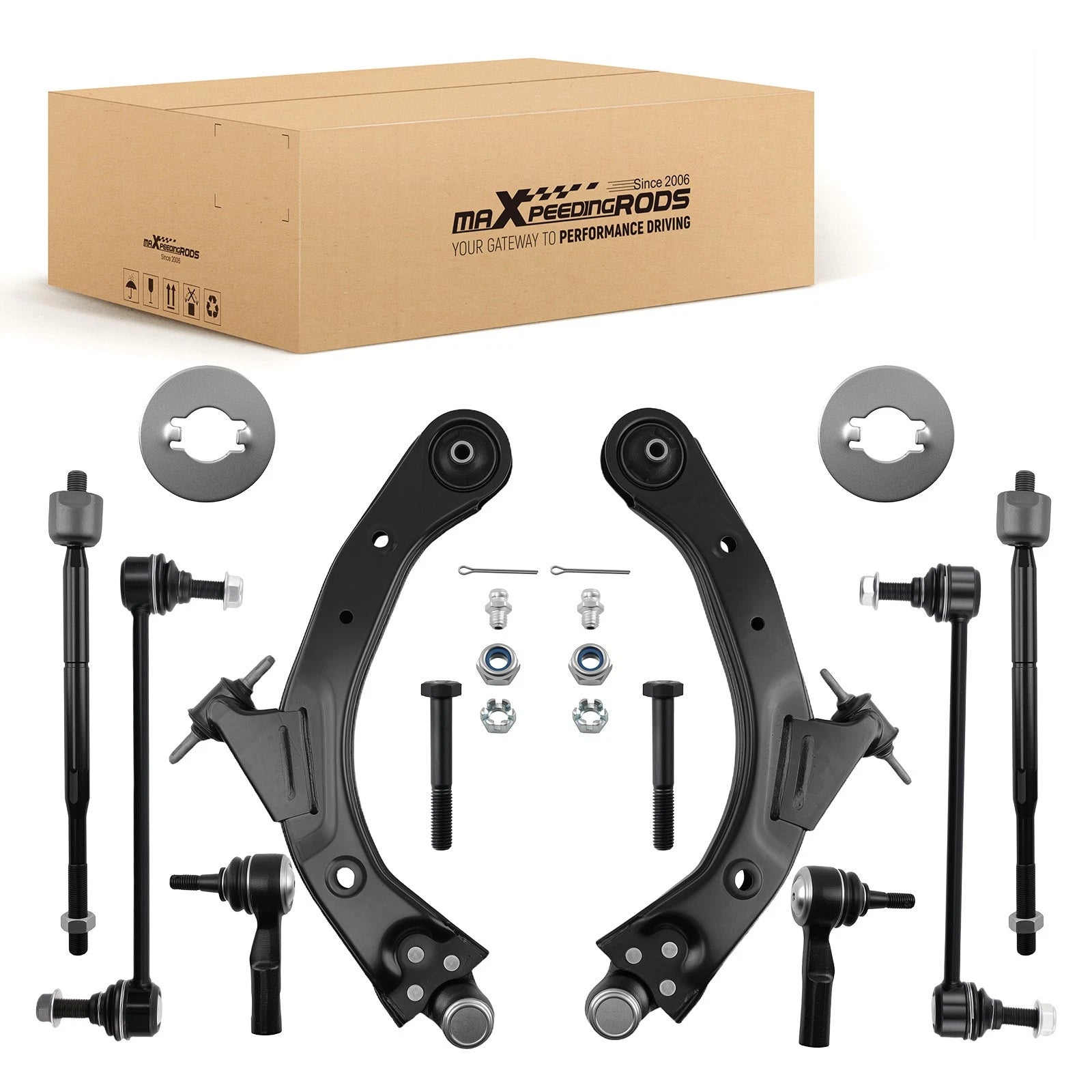 8x Front Lower Control Arms Tie Rods for Chevy Cobalt Pontiac Pursuit (2005–2010)