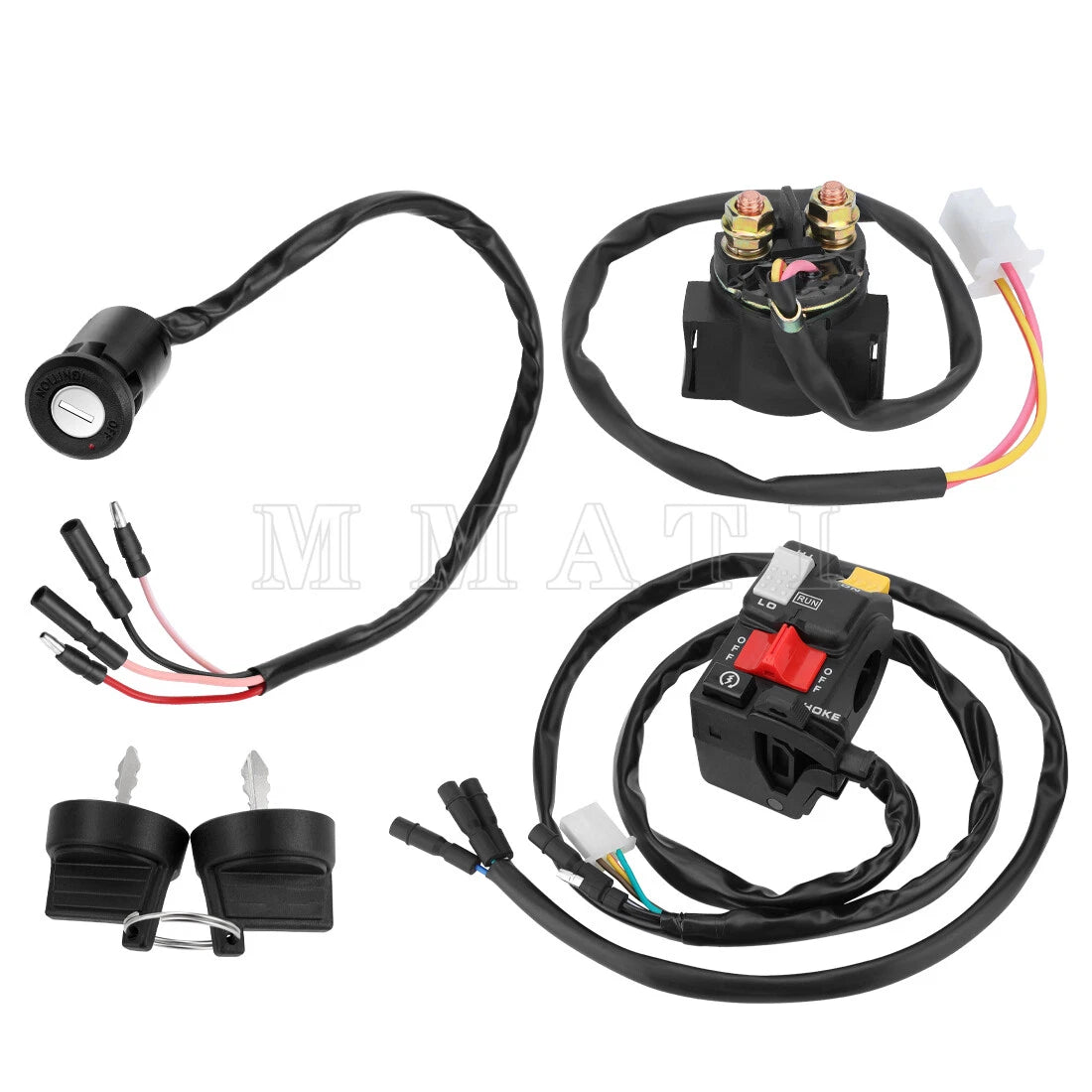 Handlebar Ignition Key Switch w/Relay for Honda TRX300/300FW (1990–1995)