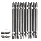 Magnetic Drill Bit Cross PH2 x Slot 6mm Double Head for Electric Screwdriver