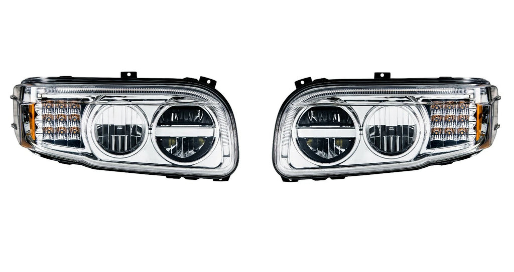 Premium LED Headlights with LED DRL and Turn Signals for Peterbilt 388/389 (2010–2021)